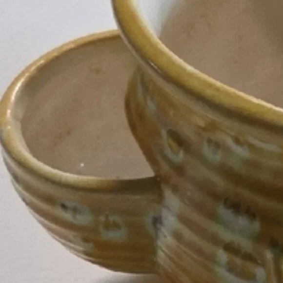 Vintage Yellow Ceramic 5 Pocket Planter/Strawberry Pot - Picture 2 of 10